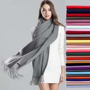 Bufandas Mujeres Bufanda Sólida Cashmere Pashmina Chales Borla Hijab Head Wraps Femme Thin Otoño Invierno Bandana Diseñador 230922