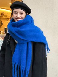 Sjaals vrouwen dikke sjaal wraps sjaal winter warme mode stevige kleur pashmina lange tassel hijab stoles bufanda mujer 230821