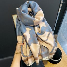 Foulards Femmes Hiver Écharpe En Cachemire Chaud Pashmina Châles Wraps Femme Bufanda Stoes Poncho Couverture Épaisse Foulard