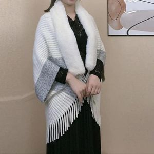 Écharpes femmes châle hivernal tricoté