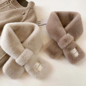 Écharpes femmes hiver épaissir peluche fourrure écharpe solide couleur bonbon col châle cou plus chaud haussements d'épaules tricoté longue Super chaud