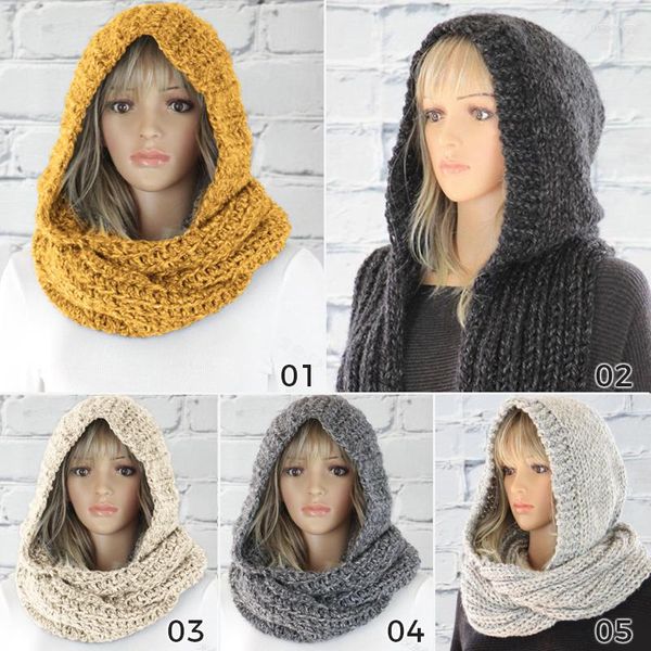 Écharpes femmes hiver chauds crochet tricot hotte écharpe