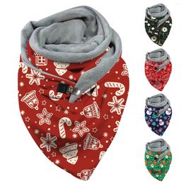 Bufandas para mujer abrigo chales cálidos botón estampado suave moda informal bufanda de invierno despojado Constitución polar para hombre