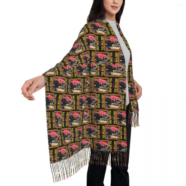 Foulards écharpe femme chaude mous tout pour un goonies grand avec long filel 80s film imprime y2k châle cool enveloppe d'hiver