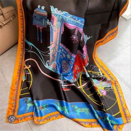 Bufandas bufanda de seda para mujer 180x70cm de moda y cálida de alto grado simple y hermoso