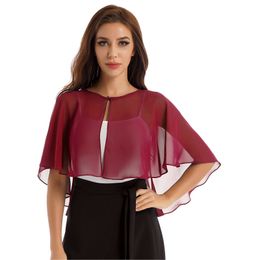 Foulards Femmes Doux En Mousseline De Soie Châle Wraps Lâche Cape En Mousseline De Soie Haussement D'épaules Cape Boléro Cover Up pour Robe De Soirée De Mariage Femme Wrap 230922