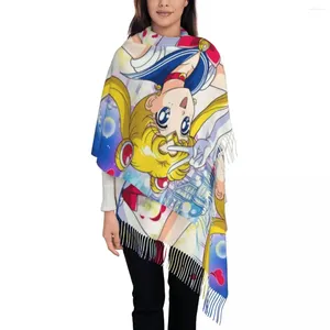 Sjaals Dames Kwastje Sjaal Anime Lange Zachte Warme Sjaal En Wrap Moon Girl Gifts Pashmina