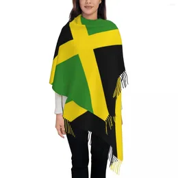 Sjaals Dames Kwastje Sjaal Jamaica Vlag Grote Winter Warme Sjaal En Wrap Rasta Stijl Cappello Geschenken Pashmina