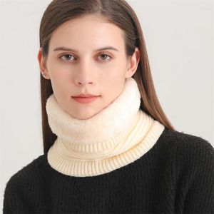 Sciarpe Sciarpa in pelliccia di lana per donna Design invernale caldo Collo spesso lavorato a maglia femminile Colletto alla moda Anello Snood Fazzoletto da collo morbido