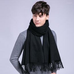 Écharpe écharpe en laine pour hommes gland chauds hiver