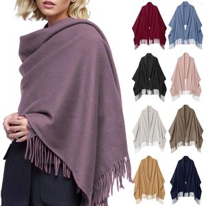 Écharpe écharpe en laine pour les femmes châles capes et manteau de manteau de ventre élégant manteau d'hiver avec capuche