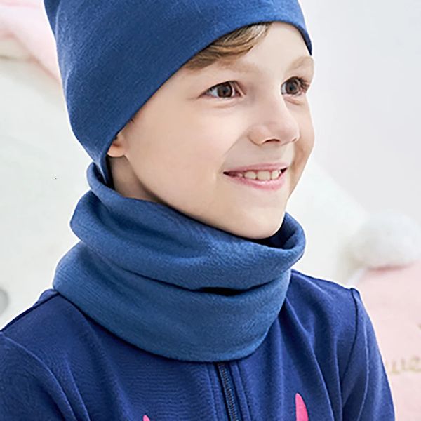 Écharpes Wraps 100% laine mérinos thermique enfants tube écharpe bandeaux garçons filles anneau extérieur foulard collier silencieux 231113