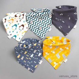 Sjaals wraps 5pcs baby slabbibs driehoek sjaal katoen cartoon kinderbandana slabbetje dribbel slabbetjes pasgeboren schuine absorberende doek slabib waterdichte handdoek