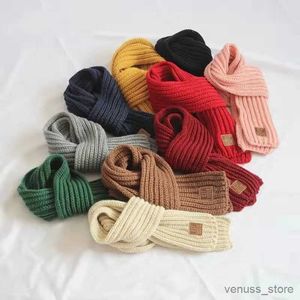Sjaals wraps herfst winter kinderen zacht breien wollen thermische sjaaljongen jongens meisjes mode mooie outdoor warme sjaalkinderen vaste label sjaal