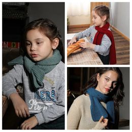 Lenços envolve bebê quente malha suéter cachecol para outono / inverno crianças na Europa e América Natal lenço de cor sólida 231108
