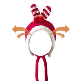 Écharpes Wraps Bonnet d'oreille de lapin pour bébé Bonnets tricotés pour fille garçon enfant Bonnets en tricot chaud Doux et confortable Bonnet en tricot pour bébé Écharpes de protection 231108