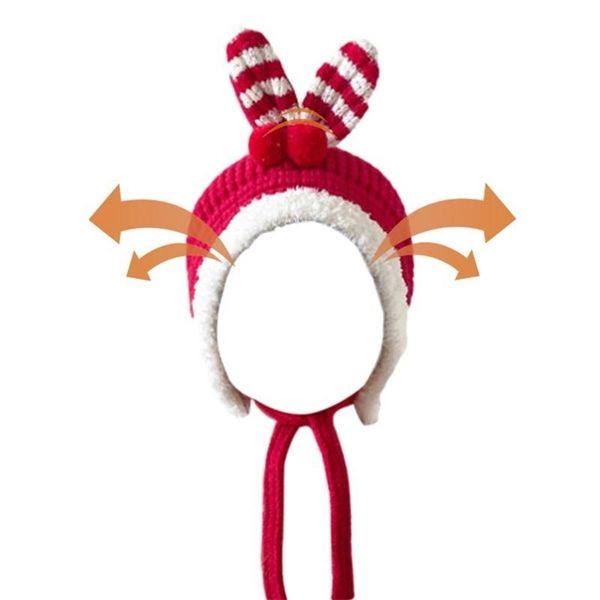 Bufandas Envolturas Gorro con orejas de conejito para gorros de punto para bebé para niña, niño, gorros de punto cálidos, gorros de punto para bebé suaves y acogedores, bufandas de protección 231120