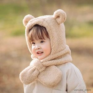 Foulards enveloppe le dessin animé ours oreilles de bébé chapelet écharpe hivern