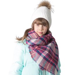 Écharpes Wraps CHENKIO Écharpe d'hiver pour enfants Châles chauds pour enfants Warmer Cashmere Feel 230311