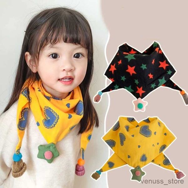 Écharpes enveloppe coton écharpe bébé automne hiver hiver vide à noukerchief noukier serviette de bouche caricaturé garçons garçons enfants écharpe