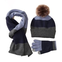 Écharpes enveloppes enfants chapeau écharpe et gants ensemble hiver Pom chapeau écharpe et gants pour enfants de qualité supérieure 231114