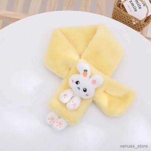 Écharpes enveloppe la peluche dessin animé en fausse fourrure écharpe mignonne chaude écharpes épais enveloppe les écharpe des enfants filles