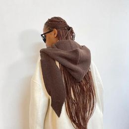 Écharpes Wraps Femmes Écharpe tricotée Élégant Neckwarmer Doux Hiver Cou Solide Couleur Épaissi Châle Voyage