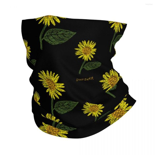 Bufandas Flor Amarilla Girasol Bandana Cuello Cubierta Impreso Pasamontañas Máscara Bufanda Cálido Sombreros Montar Para Hombres Mujeres Adultos Transpirable