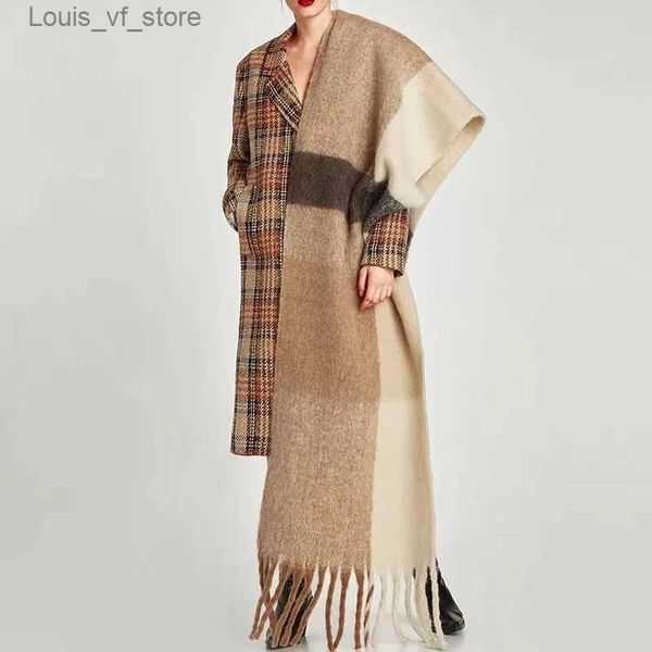 Écharpes Zar femmes écharpe en cachemire hiver chaud châle enveloppes doux Plaid rayures gland modèle de mode foulards T231213