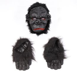 Enge aap Halloween Horror Silicone Cosplay Mask Mask Orangutan Foot Costume Party Supply