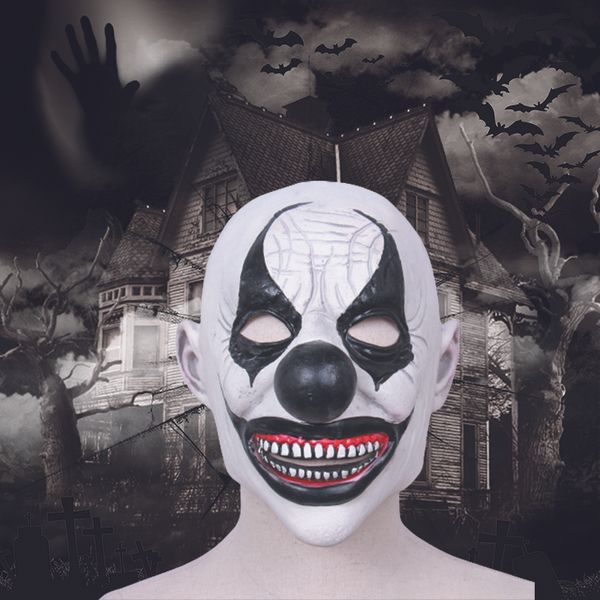 Máscara de látex de payaso aterrador, accesorios de disfraz de Carnaval de cara completa, mascarada de Halloween, fiesta de adultos, disfraz de Cosplay, máscara, accesorios de Halloween