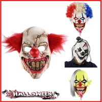 Masque de clown effrayant Halloween Props Masque de fête de carnaval Horrible Clown Adulte Hommes Latex Demon Masque de Clown