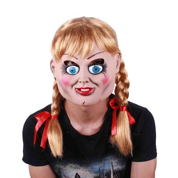 Scary Evil Circus Clown Horreur Demon Joker Film En latex Headgear Annabel 3 Masques Ghost Baby Home Halloween Party