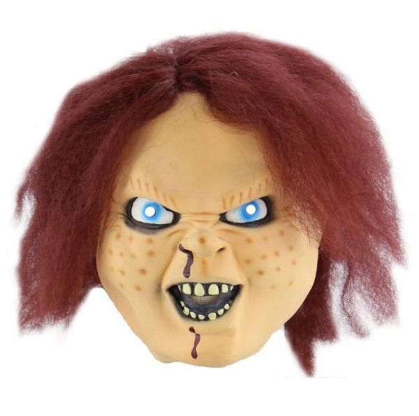Scary Face Mask Masquerade Cosplay Party Props Horror Baby Chucky Ghost Doll Mask effrayant Children Children Kids Halloween Party Masques