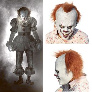 Scary Halloween Pennywise Masker Kostuum Stephen King It 2 ​​Clown Heren Cosplay Prop Children Toy Trick or Treat Gift