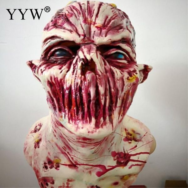 Masque Effrayant Halloween Horreur Latex Masque Zombie Masques Parti Cosplay Sanglant Visage Effrayant Masque Mascarade Mascara Terreur Masker Y200103