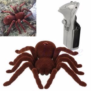 Effrayant télécommande effrayant doux en peluche araignée infrarouge RC tarentule jouet enfant cadeau 231225