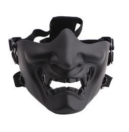 Enge smiling ghost halve gezicht masker vorm verstelbare (tactische) hoofddeksels bescherming Halloween kostuums accessoires GD1037