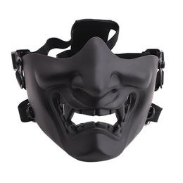 Effrayant Sourire Fantôme Demi-Masque Forme Réglable Tactique Couvre-chef Protection Costumes D'Halloween Accessoires Cyclisme Visage Mas223E