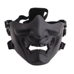 Effrayant Sourire Fantôme Demi-Masque Forme Réglable Tactique Couvre-chef Protection Costumes D'Halloween Accessoires Cyclisme Visage Mas217h