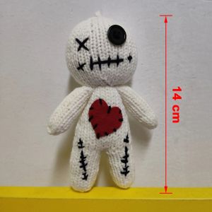 Scary Voodoo Doll Halloween Party Dress Up Prop Ghost Doll Soft Voodoo Voodoo Doll Knitting Keychain Accesorio de truco de brujería