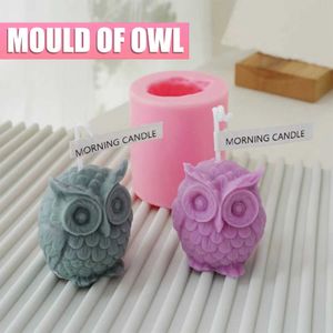 Bougie parfumée 3D hibou Silicone gâteau moule parfumé bricolage bougie moule à la main bougie savon faisant cire moule artisanat décoration de la maison faisant gâteau Kit Z0418