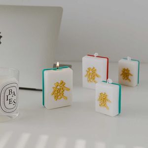 Geurkaars Chinese Stijl Mahjong Rookloze Huishoudelijke Wierook Creatieve Verjaardagstaart Geur Decoratie Kaarsen ZC436