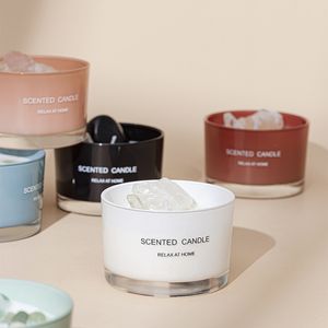 Bougie parfumée boîte-cadeau verre ensemble avec cire de soja parfum d'huile essentielle cadeaux de vacances décor à la maison décorations intérieures