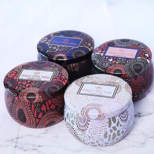 Tarro de vela perfumada, lata de hojalata redonda vacía, velas hechas a mano DIY, té, comida, dulces, accesorios para tabletas, caja de almacenamiento con tapa