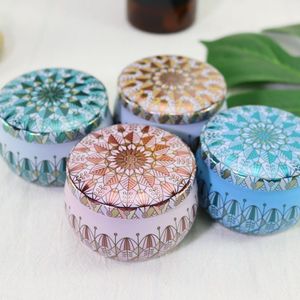 Pot de bougie parfumée vide, petite boîte ronde en fer blanc, bougies faites à la main, boîtes de rangement de bonbons