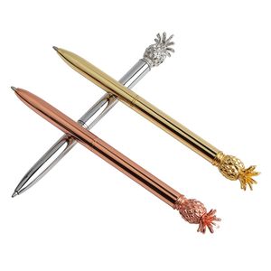 Sceptre stylo à bille ananas Style métal matériel stylos à bille pour école bureau cadeau créatif papeterie argent Rose or stylos