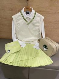 Schaar Nieuwe Spring Summer Golf V Hals Waterdicht Winddichte Vest voor vrouwen Dames Golf Wear UV Bescherming Tech Easy Match Golf Apparel