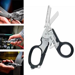 Ciseaux multifonctionnels Schaar Raptor Emergency Response Shears avec coupe-sangle et brise-verre avec étui compatible MOLLE