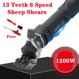 Scharen 1200W 220V elektrische schapen geiten machine trimmer gereedschap wollen schaar snijden klipper scheermachine 6 snelheid verstelbaar